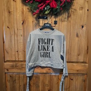EUC Cropped 'Fight Like a Girl' Women's Top